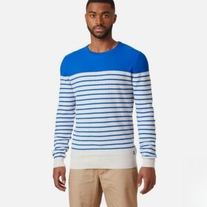 Helly Hansen Skagen Sweater Striped Knit Crew Neck Sz M
